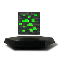 Lampe à bloc de minerai pixelisé à lévitation magnétique, veilleuse LED à changement de couleur pour chambre à coucher