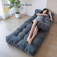Sofá Cama Plegable Convertible en Silla con Almohada, Colchón Plegable Portátil, Silla Cama Desplegable, Cómodo Sofá de Suelo