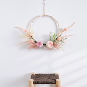 Guirlande de fleurs artificielles CallaFloral, demi-cercle, pivoine rose, pissenlit, décoration murale, décoration de mariage, décoration de la maison CF01308 - Product Image 1