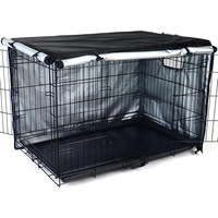 Housse de protection solide pour cage à animaux, chenil pour chien, en tissu Oxford, imperméable, résistante au soleil, avec aérations respirantes, pour usage intérieur/extérieur, pour tous les oiseaux et chats