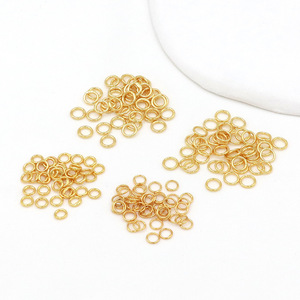 18k Gold Plated Closed Loop 4mm 5mm Welded Jump <b>Rings</b> For Bracelet Making Jewelry Findings Round Shape DIY Beading Components - Product Image 4