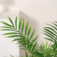 Dypsis Lutescens en pot en plastique vert, effet réaliste, pour la décoration de la maison, du bureau et du jardin, plantes artificielles, fausses fleurs