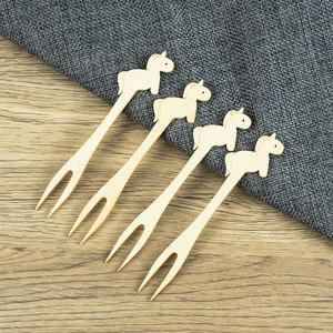 Palillos Desechables <span class=keywords><strong>de</strong></span> Bambú con Diseño <span class=keywords><strong>de</strong></span> Animales para Niños, para <span class=keywords><strong>Piña</strong></span> y Otras Frutas - Product Image 2