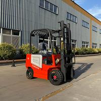 Chariot élévateur électrique durable de 1,5 tonne avec batterie au lithium et chargeur rapide, fonctionnement automatique, petits chariots élévateurs électriques