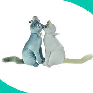 Debout en gros bleu et blanc <span class=keywords><strong>chat</strong></span> <span class=keywords><strong>jouet</strong></span> en peluche animal peluche <span class=keywords><strong>jouet</strong></span> - Product Image 2
