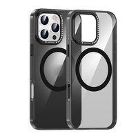 Haute Qualité Personnalisé DIY Cristal Téléphone Cas En Métal Caméra Lentille Boutons Avec Couverture Antichoc Magnétique Pour iPhone 15 16 Pro Max