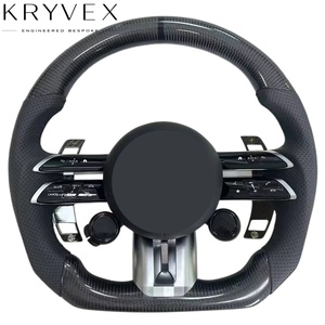<span class=keywords><strong>Volant</strong></span> en fibre de carbone sergé 3K personnalisé Kryvex pour Mercedes Benz <span class=keywords><strong>AMG</strong></span> <span class=keywords><strong>A35</strong></span> A45 C63 C43 E53 E63 G63 G500 G55 GT S63 GLE63 GLA4 - Product Image 1
