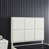 Lit plateforme simple pliable de luxe, design classique mi-siècle moderne, rembourré, écologique, gain de place pour chambre à coucher