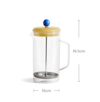 Récipient à pression transparent en verre borosilicate personnalisé tasse en verre de grande capacité