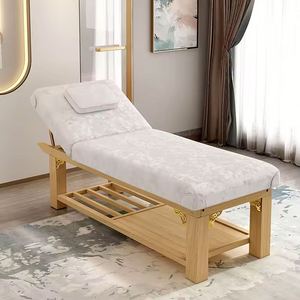 Camilla de Masaje Portátil y Moderna con Estructura de Madera Ajustable para Spa, Tratamientos Corporales y Faciales en Salón de Belleza - Product Image 3