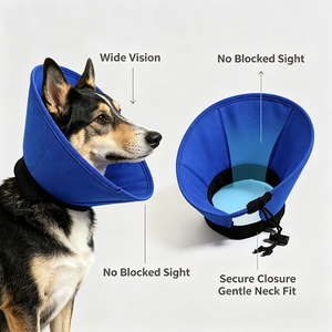 Collier de protection pour chien après chirurgie, collier de récupération pour animaux de compagnie, collier souple en tissu pour chats, collier éлизабетанский en tissu doux pour petits animaux - Product Image 3