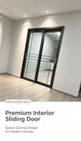 Slanke aluminium keukenschuifdeur met gehard glas, stille schuifdeur voor binnen, geschikt voor woningrenovatie