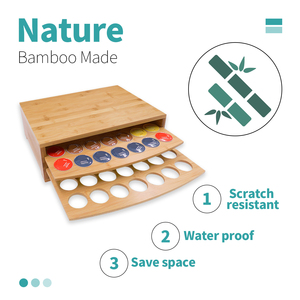 Cheap Removable Wood Bamboo 70 K Cup Keurig Storage <strong>Coffee</strong> <strong>Pod</strong> K-Cup Storage <strong>Drawer</strong> - Product Image 4