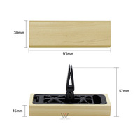 Diffuseur d'arômes pour voiture en bois massif, diffuseur d'air carré en bois, éliminateur d'odeurs intérieures, ornement