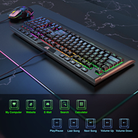 Onikuma G21 + Cw902 RGB rétro-éclairé 104 touches PC clavier souris Gamer Combo jeu clavier et souris Kit ensemble avec souris