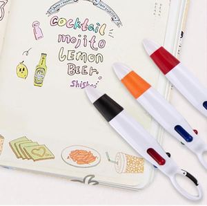 4-in-1 Multi-color Shuttle <b>Pen</b> With Carabiner Clip Promotional Giveaway <b>Pen</b> for Kids Birthday Party Favors School Rewards - Product Image 4