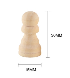 Reemplazo de marcador de estrategia de fantasía para juegos de ajedrez de peón de madera ecológico para Circus Agricola para juegos de mesa - Product Image 5