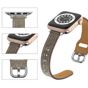 Correa de Reloj de Cuero Genuino de Lujo de 14 mm para Apple Watch S11 10 42 mm 46 mm Ultra 49 mm SE 44 mm, Correa Delgada - Product Image 5