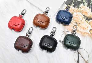 एयरपॉड्स pro4 और 2/3 पीढ़ी के लिए पु वायरलेस इयरफ़ोन केस-ठोस रंग डिजाइन के साथ वाटरप्रूफ एंटी-फॉल कवर - Product Image 2