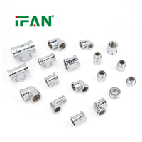 IFAN Grosir Fitting Baja Tahan Karat Stabilitas Tinggi 1/2"-1" Elbow Socket Fitting Pipa Air Fitting Tabung