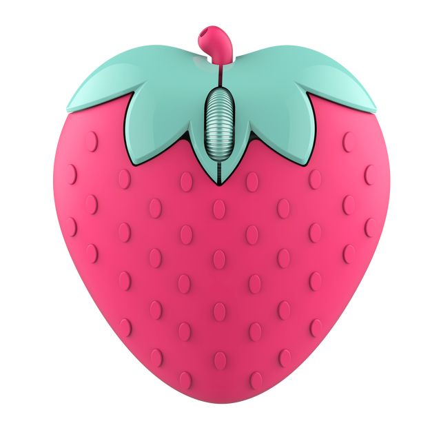 2026 New Model Custom OEM 3D Wireless Mouse Cartoon Optical Sensor Cute Strawberry Design for Children Kids with Ergonomic USB