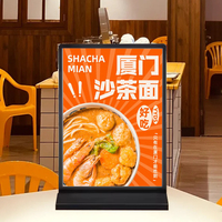 Support de panneaux de table double face A4 pour panneau d'affichage de magasin de thé Rectangle en forme de L en forme de T pour la mise en place de boîtes à lumière publicitaires