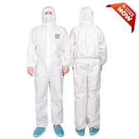 Combinaison de protection médicale imperméable antistatique en polypropylène microporeux de type 5 6 55 g/m²