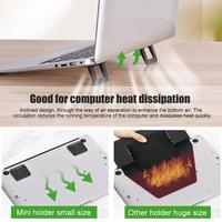 Mini support d'ordinateur portable Portable support pour ordinateur portable Invisible support de refroidissement réglable support de Table de tablette Support pour Macbook Xiaomi Air