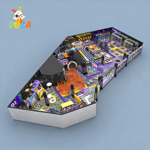 Parque Infantil Comercial de Alta Calidad &amp; Parque Infantil Interior de Plástico Colorido para Niños con Trampolín, Protección Ambiental - Product Image 1