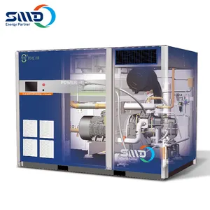 132kw 180hp electr oil free Two-stage screw air compressor price