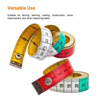 Ruban à mesurer à double échelle, flexible et enroulable, avec marquages clairs en cm et en pouces pour la couture, l'artisanat et la construction