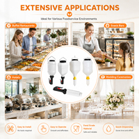 Pompe à sauce inversée de grande capacité 5,5 L pour usage commercial, restaurants et hôtels, distributeur de sauce suspendu de qualité alimentaire