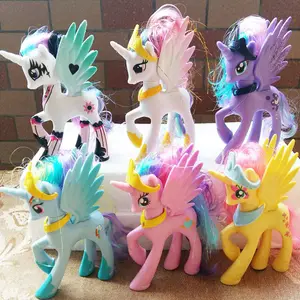 My Little Pon Doll Toy Purple Joy Universe Princess Nightmare Apple Jia'er Música Adorno de plástico unicornio regalo modelo estatuilla