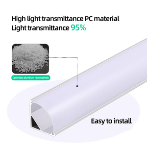 Perfil de Alumínio Para Fita de Iluminação LED de 1M 2M 3M, Perfil de Embutir Super Fino Para Uso Interno - Product Image 4