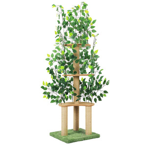 <span class=keywords><strong>Arbre</strong></span> à <span class=keywords><strong>chat</strong></span> autoportant écologique New Leaf avec griffoir en sisal et en bois 79x120x160cm - Product Image 3