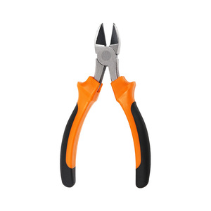 Diagonal Pliers 6 In Orange Black Handle Chrome Vanadium Steel Smooth Jaw Slanted Mouth Imperial Measurement Multi Functional - Product Image 4