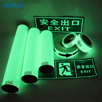 Tira de Vinilo PVC Reflectante Fotoluminiscente de 12H, Panel Autoadhesivo, Juego de 5 Colores, Imprimible, para Salidas de Emergencia, Escaleras, Pasillos, Nocturno