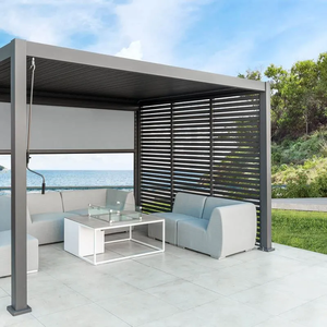 Pérgola manual de personalización, cubiertas para <span class=keywords><strong>patio</strong></span> trasero, cocina exterior automática, pérgola bioclimática con persianas de aluminio - Product Image 5