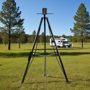 Estabilizador de trípode Vevor con capacidad de 5000 lb, altura ajustable de 35-57 pulgadas, para caravanas, soporte de cuello de cisne, uso en exteriores - Product Image 2