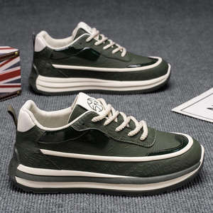 Zapatos Deportivos para Hombre al por Mayor, Parte Superior de Cuero Artificial, Malla Transpirable, Ligeros, Antideslizantes, Suela Suave, Cómodos, a la Moda - Product Image 2