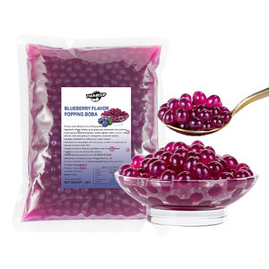 공장 도매 블루 베리 주스 볼 보바 차 성분 밀크 티 샵을위한 신뢰할 수있는 버블 티 공급 업체에서 대량 구매 - Product Image 1