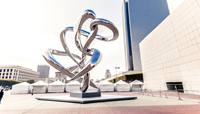 Nouvel Art moderne de grande décoration extérieure pour la maison Sculpture abstraite en acier inoxydable en métal artisanal