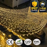 IP67 Muster-LED-Lichterkette 10M 100 LEDs Warmweiß 8 Farben Außenbereich Kabellose Steuerung Weihnachtsfeier Feiertagsdekoration