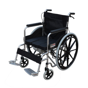 Silla de ruedas manual Kaizhi serie G5 con neumáticos sólidos, plegable, con cojín de asiento y función de inodoro para ancianos y discapacitados. - Product Image 4