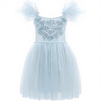 Robe Tutu TUTULAND pour Filles 100% Coton Imprimée Perles Paillettes Scintillantes Superposée Importée Demoiselle d'honneur Mariage Anniversaire