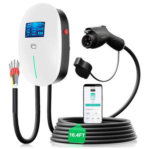 Borne <span class=keywords><strong>de</strong></span> recharge murale pour VE 11 kW avec crochet <span class=keywords><strong>de</strong></span> gestion <span class=keywords><strong>de</strong></span> câbles intégré pour une recharge en <span class=keywords><strong>garage</strong></span> bien rangée et optimisée, idéale pour la <span class=keywords><strong>location</strong></span> publique et les parkings partagés - Product Image 1