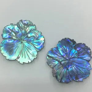 Wholesale high quality hot-selling handmade carving abalone shell flower fashion female jewelry materials