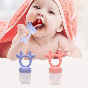 Forma personalizzata BPA gratis riutilizzabile bambino frutta fresca cibo alimentatore Silicone capezzolo dentizione massaggiagengive ciuccio - Product Image 3