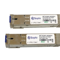 Sopto 1000BASE-PX20+ 1.25Gbps EPON ONU SFP 1310nmTx/1490nmRx FTTH 20km Antarmuka SC BIDI SFP ONU