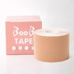 Waterproof Nude Brown Wide Booby Tape 5cm 7.5cm Instant Push Up Adhesive Breast Lifting Boob Tape Roll